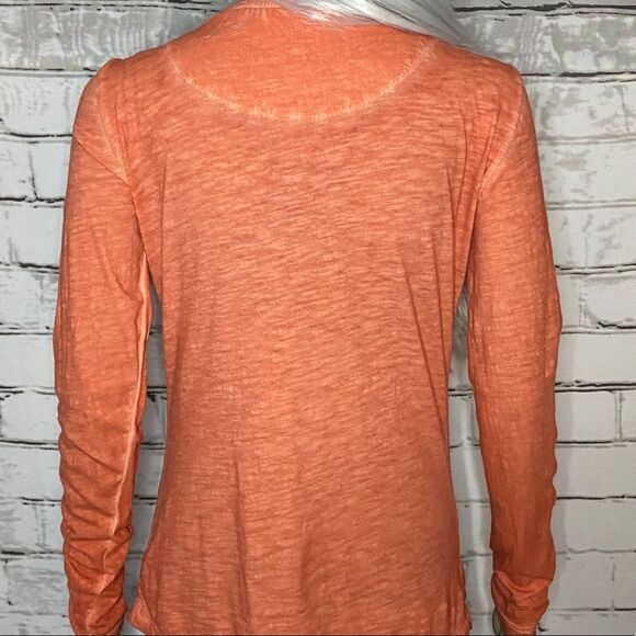 Free People TIGER EYE Long Sleeve Boho Tee Aztec Orange Small - Picture 4 of 7